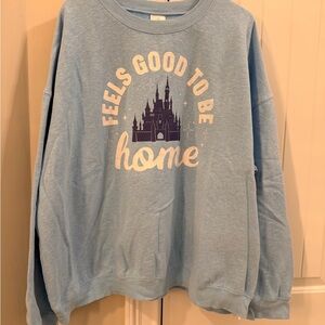 Disney Cinderella Castle Light Blue Sweatshirt